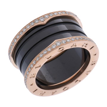 ブルガリ B-ZERO1 リング #53 ゴールド 349934 K18ピンクゴールド PG/ブラックセラミック レディース ジュエリー 【中古】【jewelry】