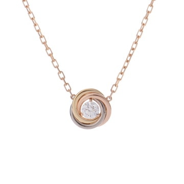 カルティエ トリニティ ネックレス ゴールド CRB7224900 K18イエローゴールド YG/K18ピンクゴールド PG/K18ホワイトゴールド レディース ジュエリー 【中古】【jewelry】