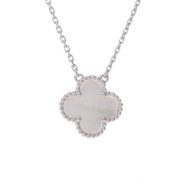 ヴァン クリーフ&アーペル ヴィンテージアルハンブラ ネックレス シルバー K18ホワイトゴールド WG レディース ジュエリー 【中古】【jewelry】