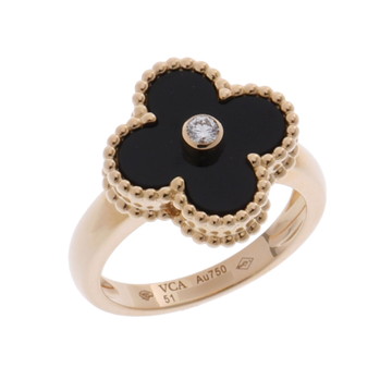 ヴァン クリーフ&アーペル ヴィンテージアルハンブラリング #51 ゴールド VCARA41051 K18イエローゴールド YG レディース ジュエリー 【中古】【jewelry】