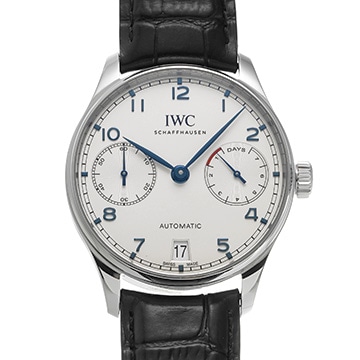 IWC ポルトギーゼ オートマティック 7デイズ IW500705 シルバー メンズ 時計 【中古】【wristwatch】