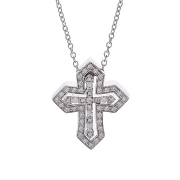 ダミアーニ ベルエポッククラウン ネックレス #Ｓ シルバー 20089078 K18ホワイトゴールド WG レディース ジュエリー 【中古】【jewelry】