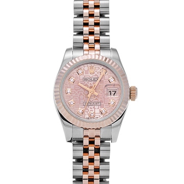 ロレックス デイトジャスト 179171G ピンクコンピュータ/ダイヤモンド レディース 時計 【中古】【wristwatch】
