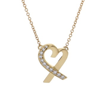 ティファニー ラビングハート ネックレス ゴールド K18イエローゴールド YG レディース ジュエリー 【中古】【jewelry】