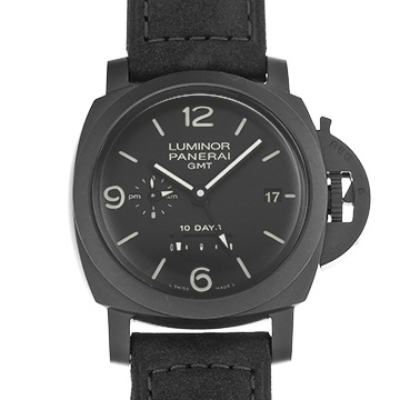 パネライ ルミノール 1950 10デイズ GMT PAM00335 ブラック メンズ 時計 【中古】【wristwatch】