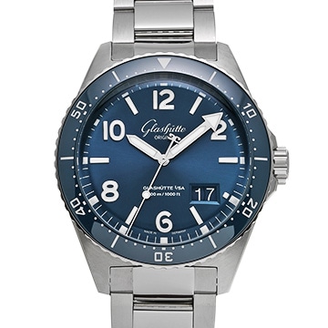 グラスヒュッテ オリジナル SeaQ パノラマデイト 1-36-13-02-81-70 ガルバニックブルー メンズ 時計 【中古】【wristwatch】