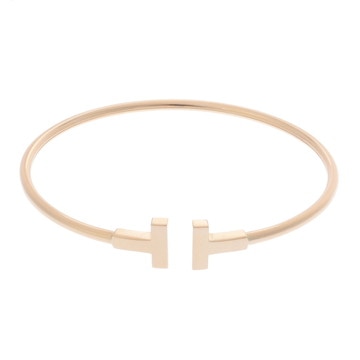 ティファニー Tワイヤーバングル イエロー K18イエローゴールド YG レディース ジュエリー 【中古】【jewelry】