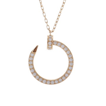 カルティエ ジュストアンクル ネックレス パヴェ ゴールド CRB7224511 K18イエローゴールド YG レディース ジュエリー 【中古】【jewelry】