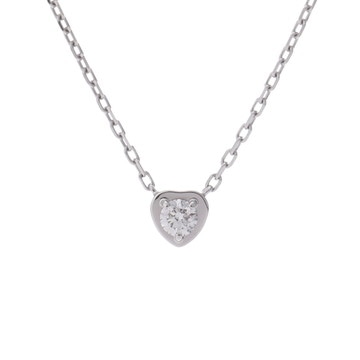 カルティエ ディアマンレジェ ハート ネックレス シルバー B7059300 K18ホワイトゴールド WG レディース ジュエリー 【中古】【jewelry】