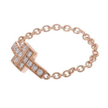 ティファニー T TWO チェーン リング ゴールド K18イエローゴールド YG レディース ジュエリー 【中古】【jewelry】