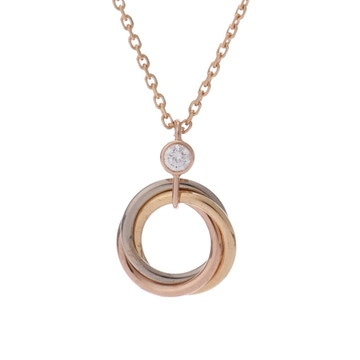 カルティエ ベビートリニティ ネックレス ゴールド K18ピンクゴールド PG/K18ホワイトゴールド WG/K18イエローゴールド/ダイヤモンド レディース ジュエリー 【中古】【jewelry】