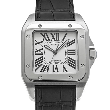 カルティエ サントス 100 LM W20073X8 シルバー メンズ 時計 【中古】【wristwatch】