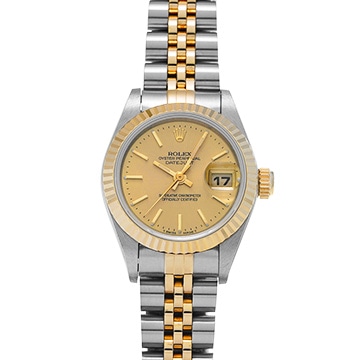 ロレックス デイトジャスト 69173 シャンパン レディース 時計 【中古】【wristwatch】