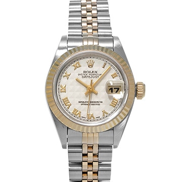 ロレックス デイトジャスト 69173 アイボリーコンピュータ レディース 時計 【中古】【wristwatch】