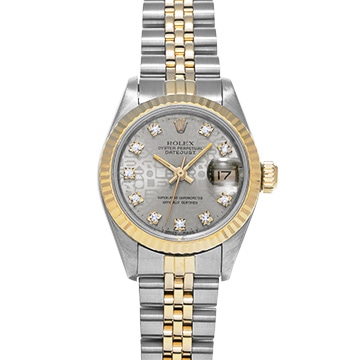 ロレックス デイトジャスト 69173G グレーコンピュータ/ダイヤモンド レディース 時計 【中古】【wristwatch】