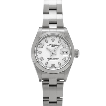 ロレックス オイスターパーペチュアル デイト 79160 ホワイト レディース 時計 【中古】【wristwatch】