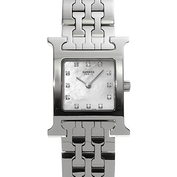 エルメス Hウォッチ HH1.210.283/4804 ホワイトシェル/ダイヤモンド レディース 時計 【中古】【wristwatch】