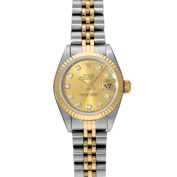 ロレックス デイトジャスト 69173G シャンパン/ダイヤモンド レディース 時計 【中古】【wristwatch】