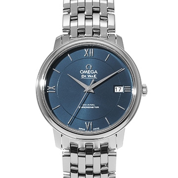 オメガ デ・ヴィル プレステージ コーアクシャル 424.10.37.20.03.001 ブルー メンズ 時計 【中古】【wristwatch】