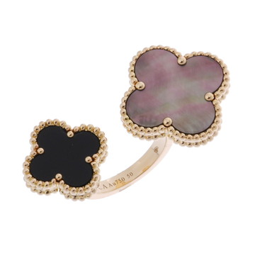 ヴァン クリーフ&アーペル マジックアルハンブラ アントレ レ ドア リング #50 ゴールド VCARN05750 K18イエローゴールド YG レディース ジュエリー 【中古】【jewelry】