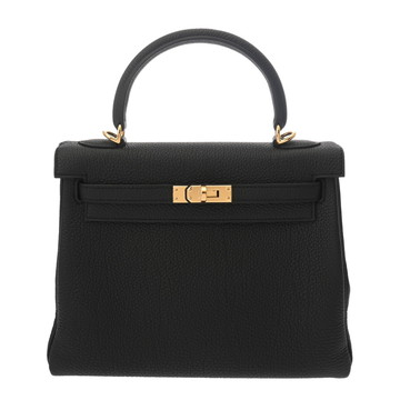 エルメス ケリー 25 内縫い ブラック トゴ レディース バッグ 【未使用】【bag】