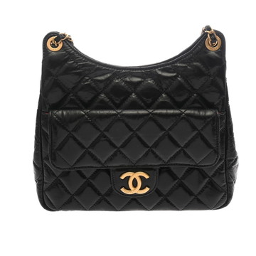 シャネル マトラッセ ホーボーバッグ ブラック AS3690 シャイニーカーフスキン レディース バッグ 【中古】【bag】