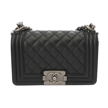 シャネル ボーイシャネル チェーンショルダー 20 ブラック A67085 ラムスキン レディース バッグ 【中古】【bag】