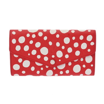 ルイ ヴィトン モノグラムアンプラントインフィニティドット LV×YK ポルトフォイユ サラ ルージュ M81909 レザー ユニセックス 財布 【中古】【purse】