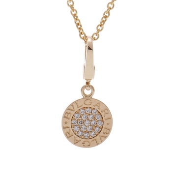 ブルガリ ブルガリブルガリ チャーム ネックレス パヴェ ゴールド K18イエローゴールド YG レディース ジュエリー 【中古】【jewelry】