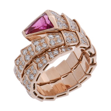 ブルガリ セルペンティヴァイパー リング #XL ゴールド 347596 K18ピンクゴールド PG レディース ジュエリー 【中古】【jewelry】