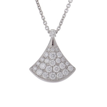 ブルガリ ディーヴァドリーム ネックレス シルバー 351099 K18ホワイトゴールド WG レディース ジュエリー 【中古】【jewelry】