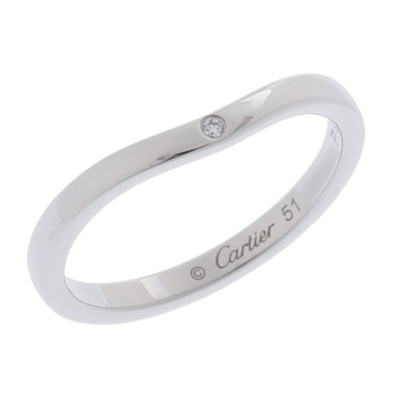 カルティエ バレリーナリング #51 3PD シルバー Pt950プラチナ レディース ジュエリー 【中古】【jewelry】