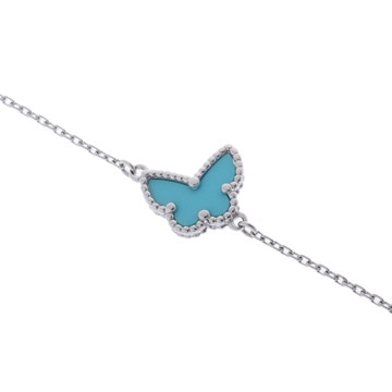 ヴァン クリーフ&アーペル スウィートアルハンブラ パピヨン ブレスレット シルバー VCARF80400 K18ホワイトゴールド WG レディース ジュエリー 【中古】【jewelry】