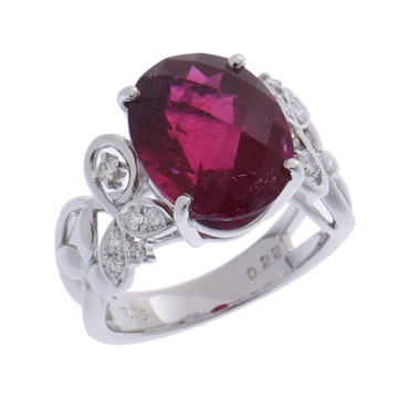 タサキ ルベライトリング シルバー K18ホワイトゴールド WG レディース ジュエリー 【中古】【jewelry】