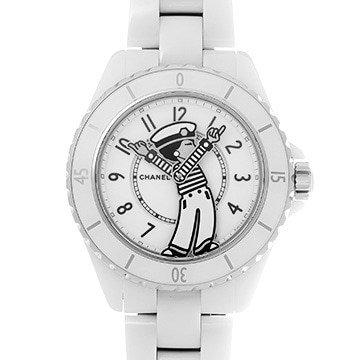 シャネル マドモアゼル J12 ラ パウザ 38MM H7481 ホワイトラッカー メンズ 時計 【中古】【wristwatch】