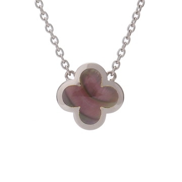 ヴァン クリーフ&アーペル ピュアアルハンブラ ネックレス シルバー K18ホワイトゴールド WG レディース ジュエリー 【中古】【jewelry】