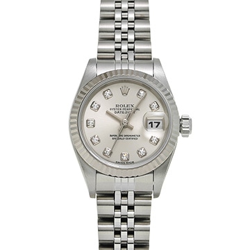 ロレックス デイトジャスト 69174G シルバー/ダイヤモンド レディース 時計 【中古】【wristwatch】