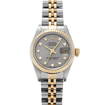 ロレックス デイトジャスト 69173G グレーコンピュータ/ダイヤモンド レディース 時計 【中古】【wristwatch】