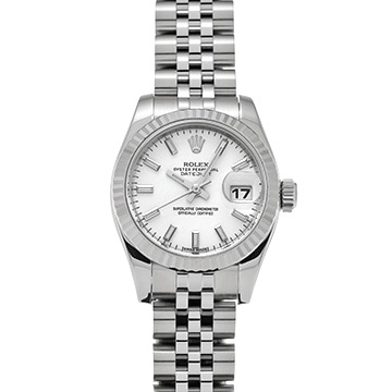 ロレックス デイトジャスト 179174 ホワイト レディース 時計 【中古】【wristwatch】