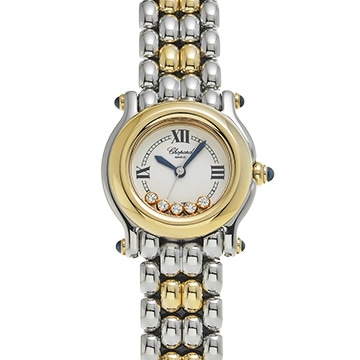 ショパール ハッピースポーツ 27/8256-23 ホワイト/ダイヤモンド レディース 時計 【中古】【wristwatch】