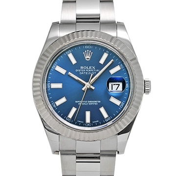 ロレックス デイトジャストII 116334 ブルー メンズ 時計 【中古】【wristwatch】