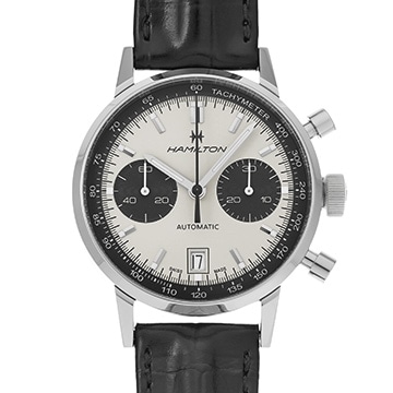 ハミルトン アメリカン クラシック イントラマティック オートクロノ H38416111 ホワイト/ブラック メンズ 時計 【中古】【wristwatch】