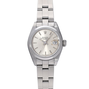 ロレックス オイスターパーペチュアル デイト 69160 シルバー レディース 時計 【中古】【wristwatch】