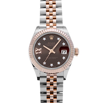 ロレックス レディ デイトジャスト 28 279171G チョコレートブラウン/ダイヤモンド レディース 時計 【中古】【wristwatch】