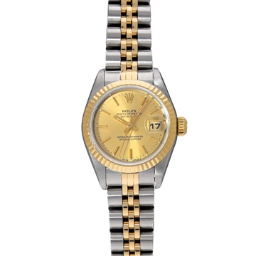 ロレックス デイトジャスト 69173 シャンパン レディース 時計 【中古】【wristwatch】