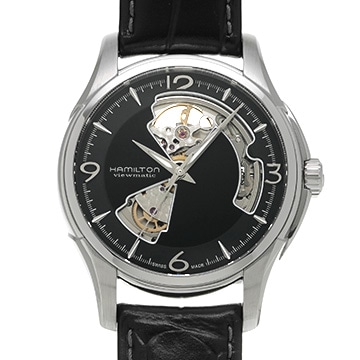 ハミルトン ジャズマスター オープンハート H325651 ブラック メンズ 時計 【中古】【wristwatch】