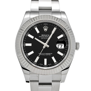 ロレックス デイトジャストII 116334 ブラック メンズ 時計 【中古】【wristwatch】