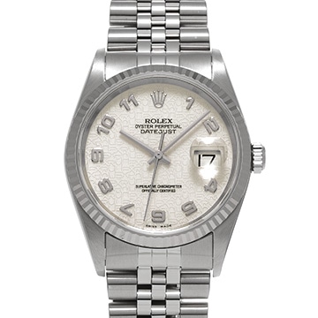 ロレックス デイトジャスト 16234 アイボリーコンピュータ メンズ 時計 【中古】【wristwatch】