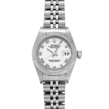 ロレックス デイトジャスト 79174 ホワイト レディース 時計 【中古】【wristwatch】
