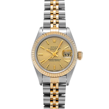 ロレックス デイトジャスト 69173 シャンパン レディース 時計 【中古】【wristwatch】